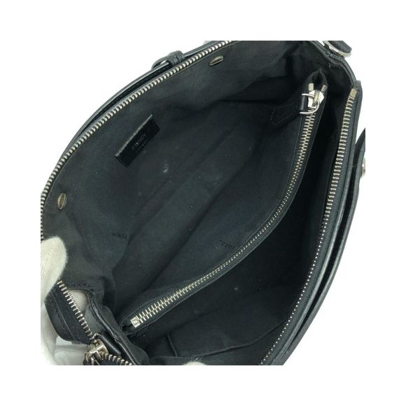 Pre Loved Fendi Sleek  Leather Handbag with Zippered Pockets - Picture 6 of 15